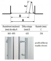 JIKA CUBITO PURE sprchové dveře skládací 900 mm, levé/pravé, sklo transparent   H2552420026681